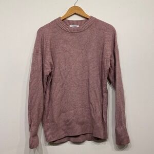 Old Navy SoSoft Mens Small Mauve Pink Ribbed Knit Crewneck Sweater Pullover